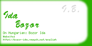 ida bozor business card